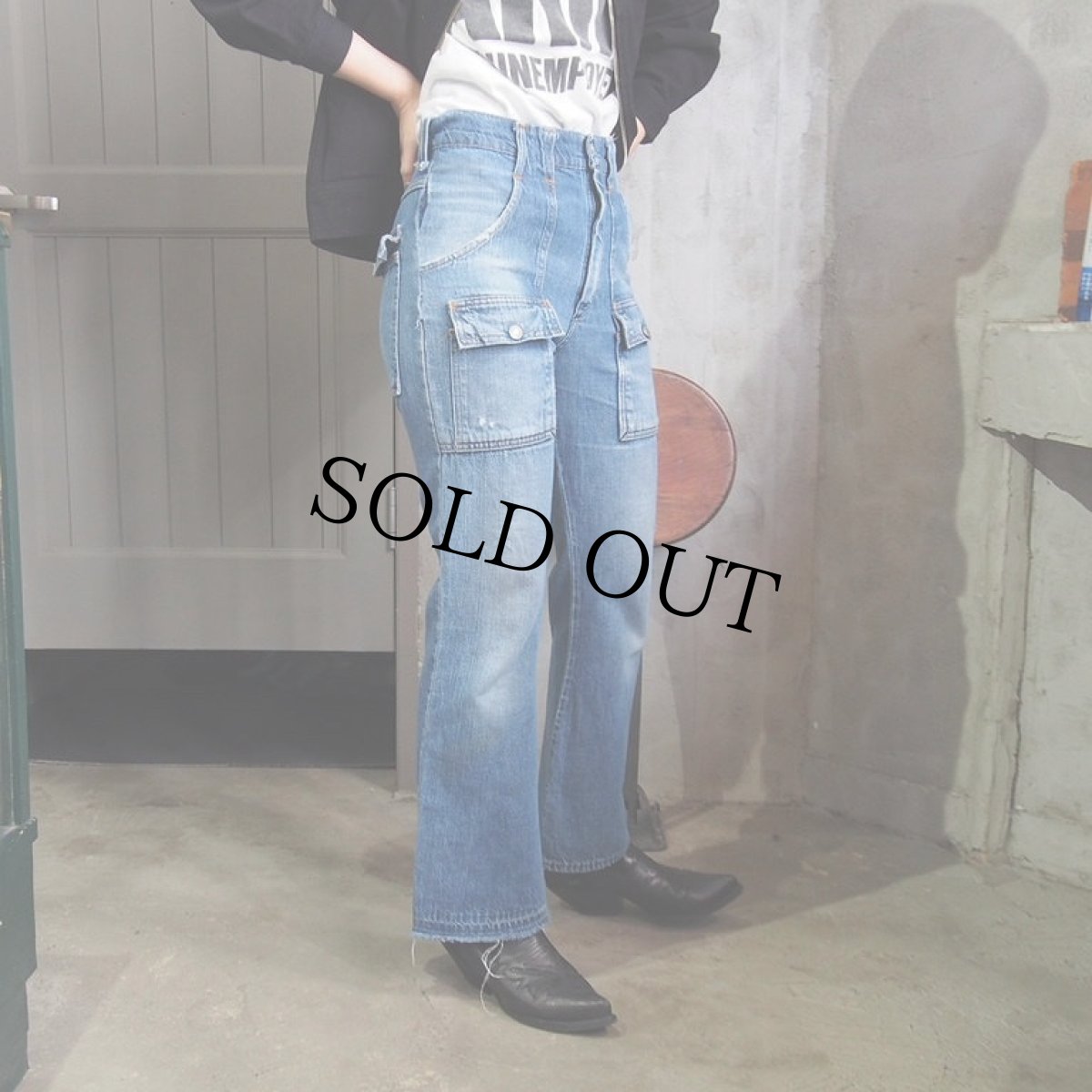 画像3: 70's JCPenney "RANCHCRAFT" デニムブッシュパンツ W28 (3)