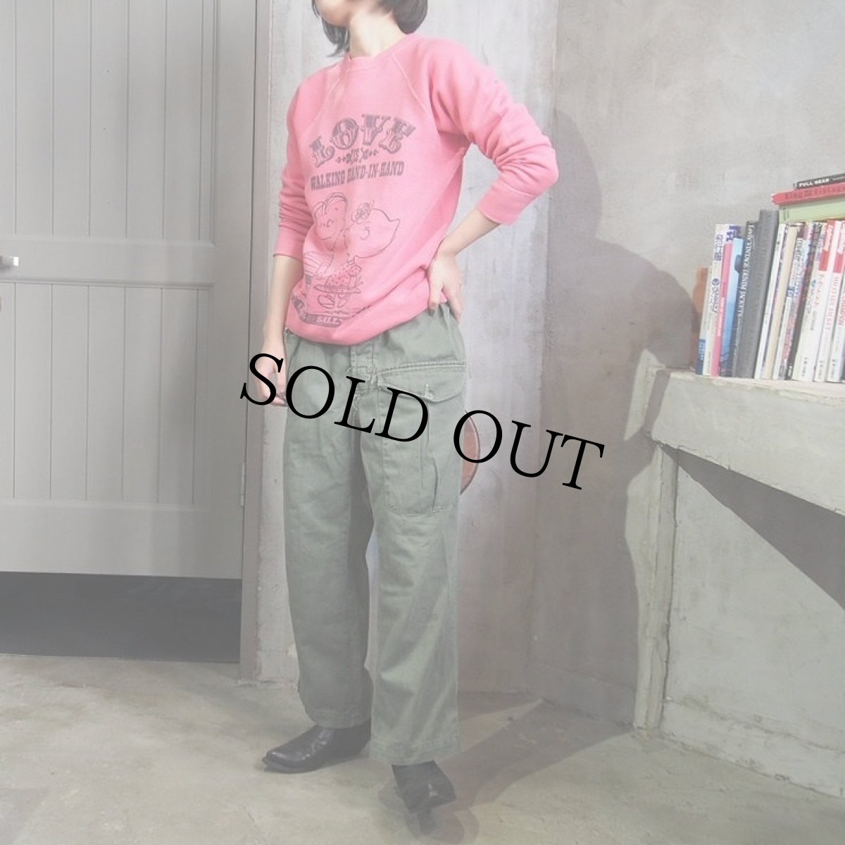 画像3: 70's オランダ軍 ベルテッドフィールドパンツ W25-27 (3)