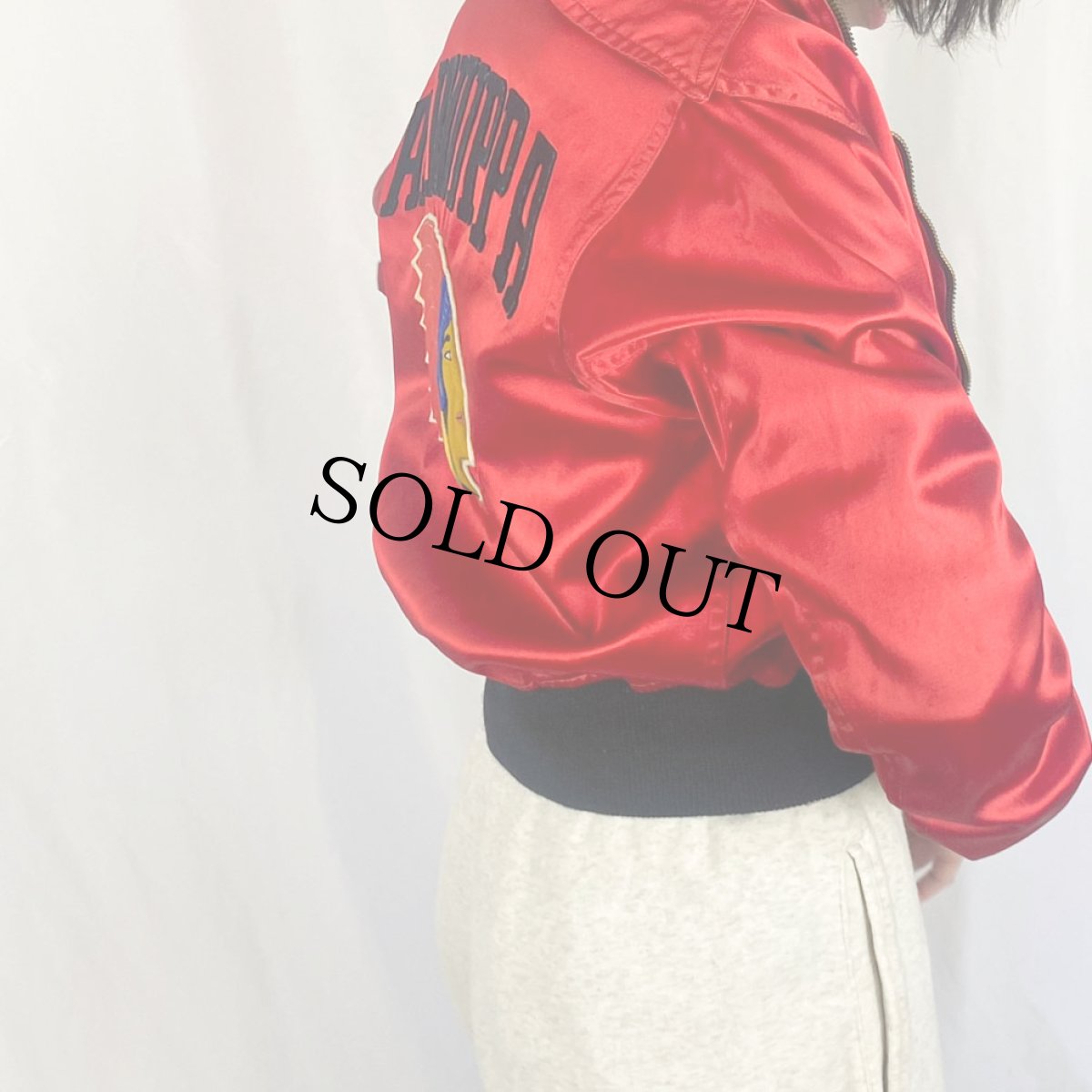 画像2: 40's ALIQUIPPA パッチ付き サテンジャケット (2)