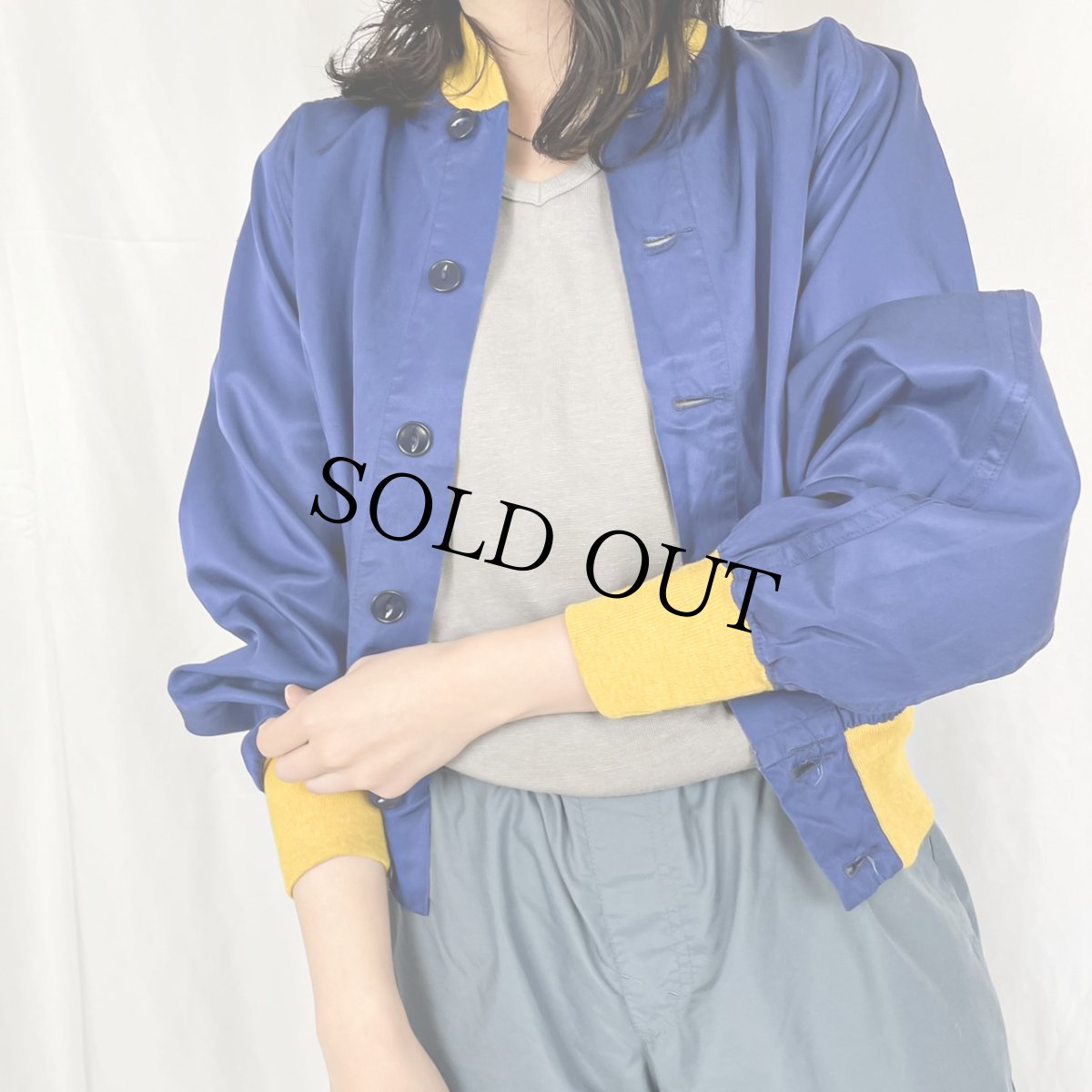 画像2: 40's HAMILTON POULTRY FARM サテン ボタンスタジャン (2)