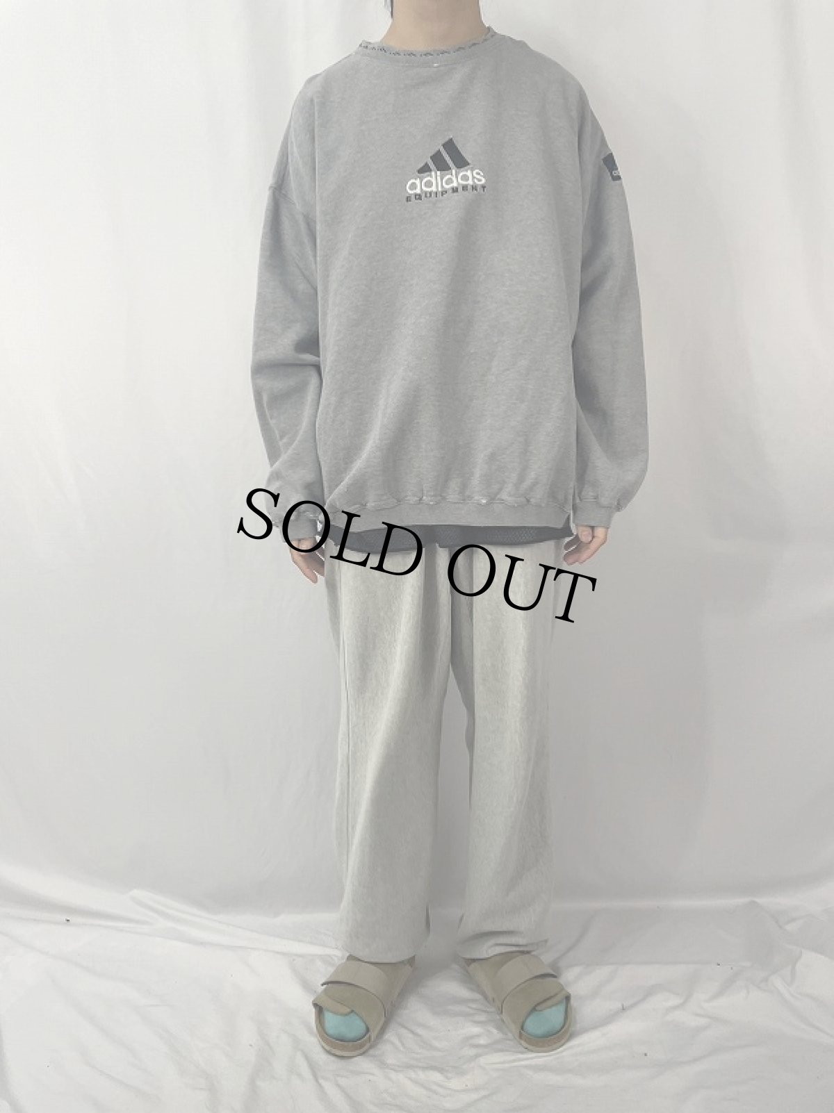 画像2: 90's adidas EQUIPMENT ロゴ刺繍 スウェット 2XL (2)