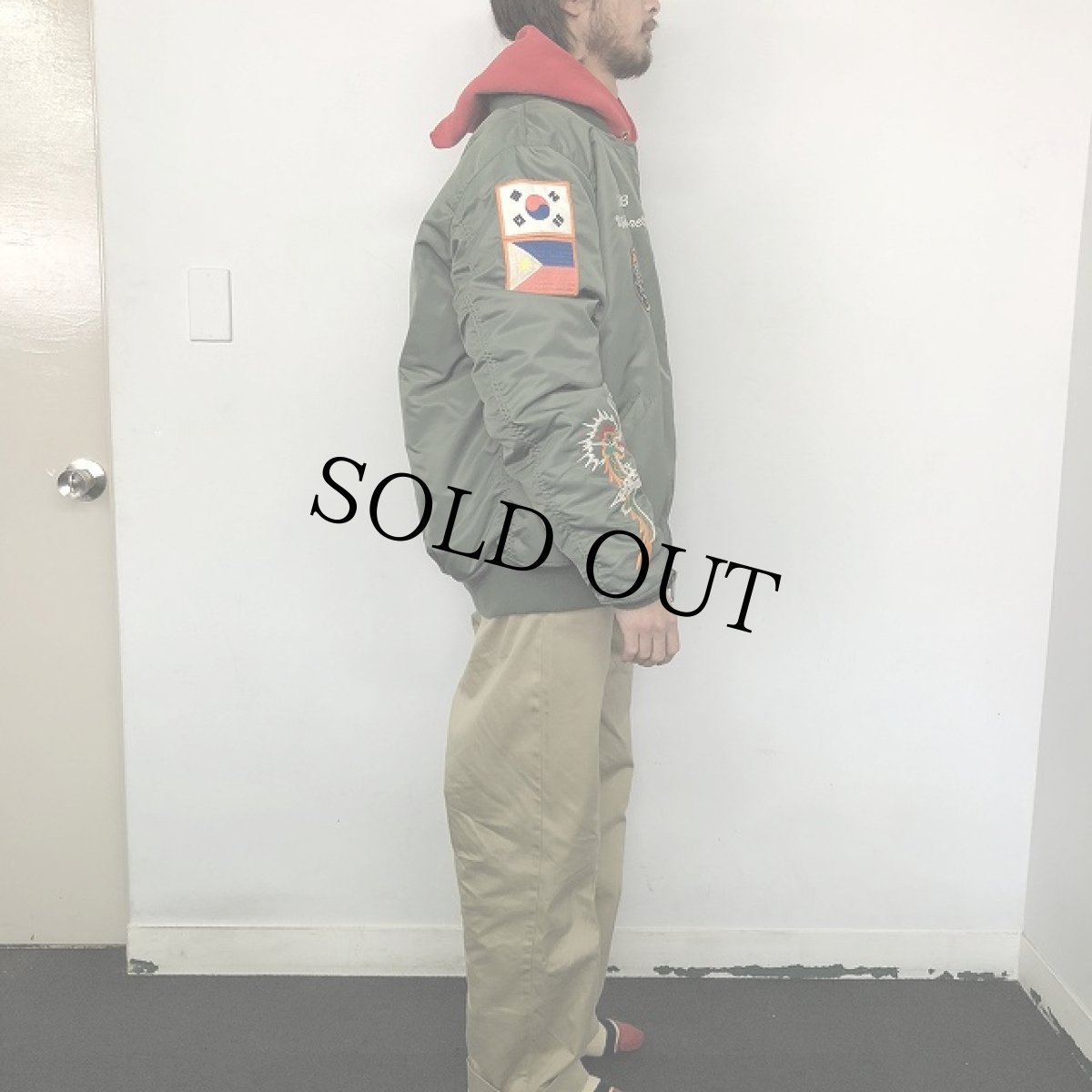 画像3: Schott "MA-1 TYPE" スーベニアジャケット XL (3)