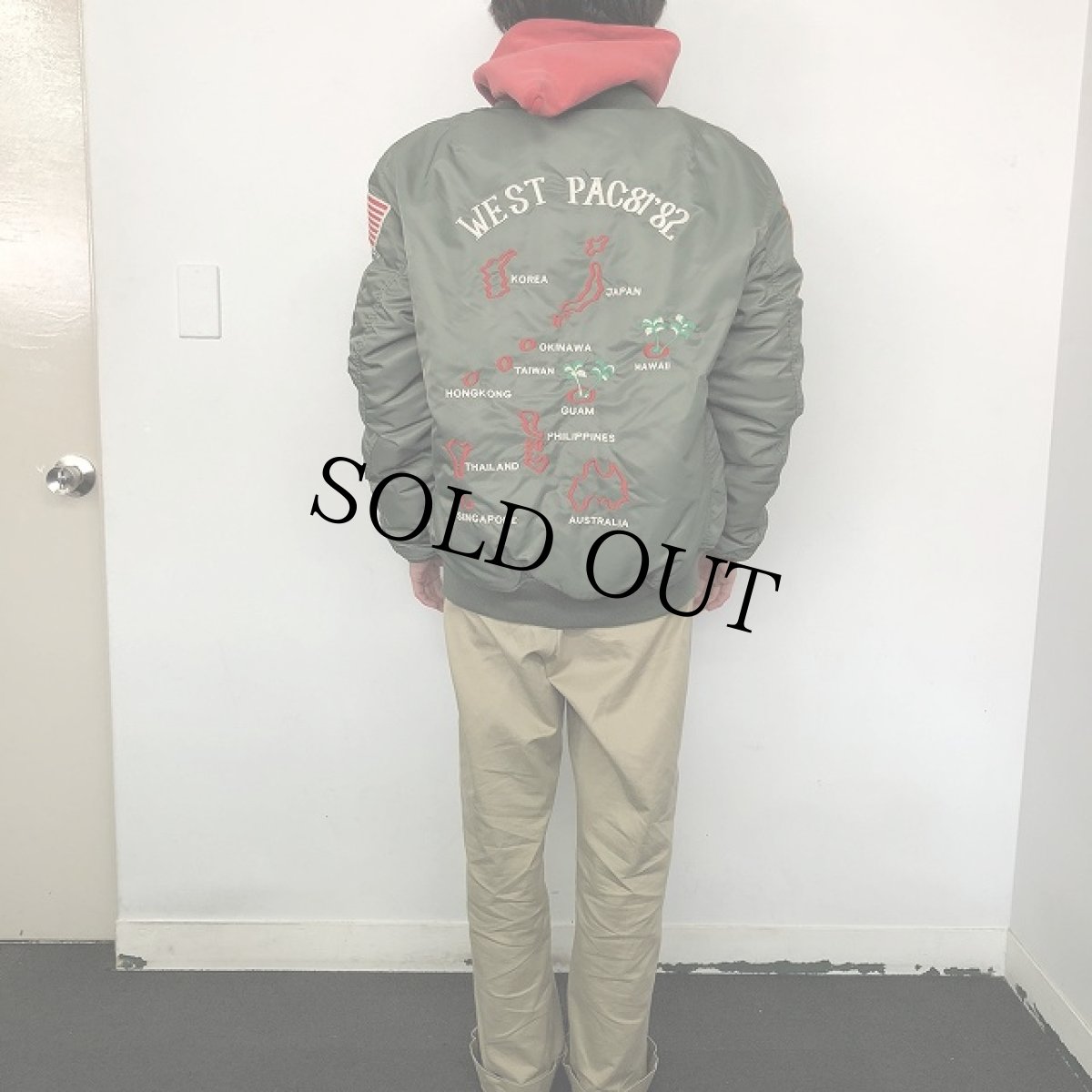 画像4: Schott "MA-1 TYPE" スーベニアジャケット XL (4)