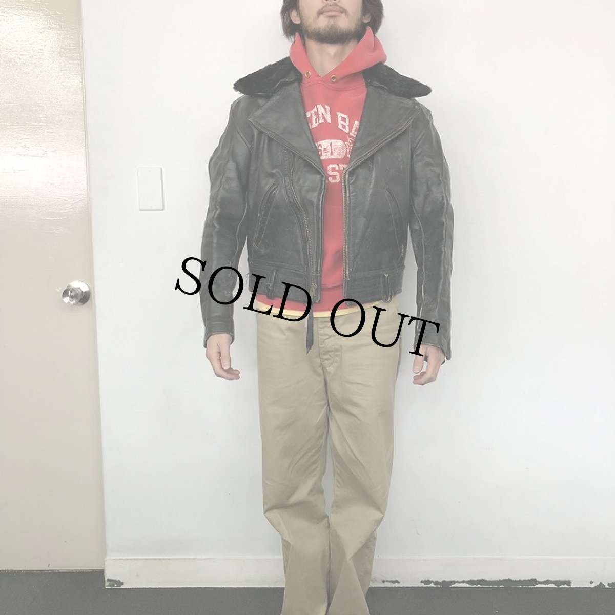 画像2: 60〜70's CAL LEATHER ポリスマンタイプ ダブルライダースジャケット (2)