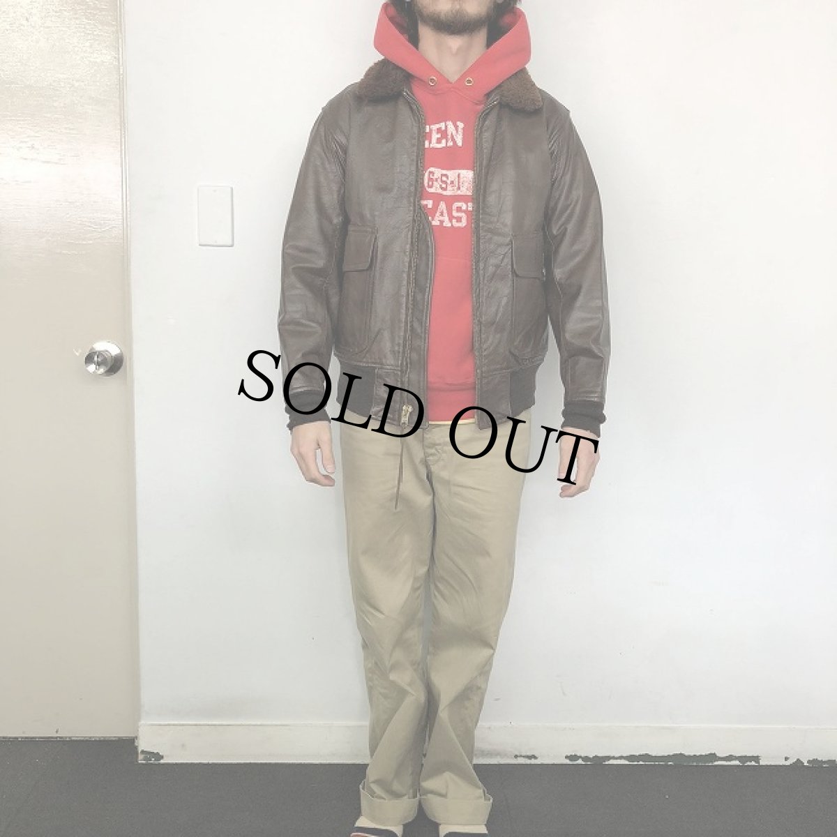 画像2: VINTAGE Willis&Geiger U.S.NAVY G-1 Type フライトジャケット SIZE 40 (2)