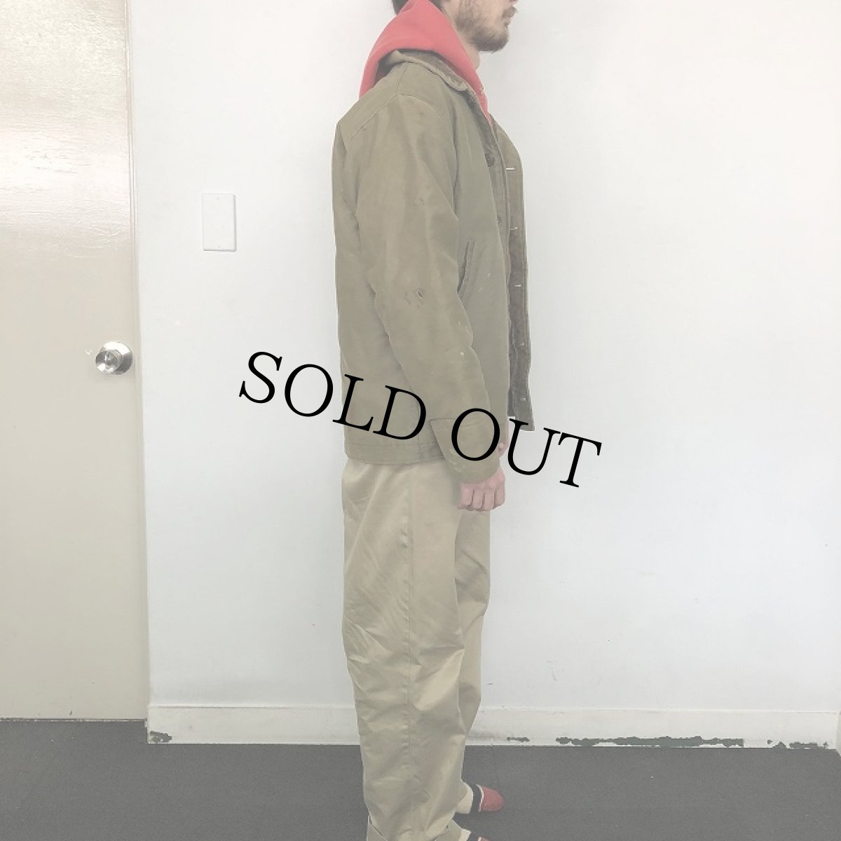 画像4: 40's U.S.NAVY N-1 ステンシル入り デッキジャケット SIZE 42 (4)