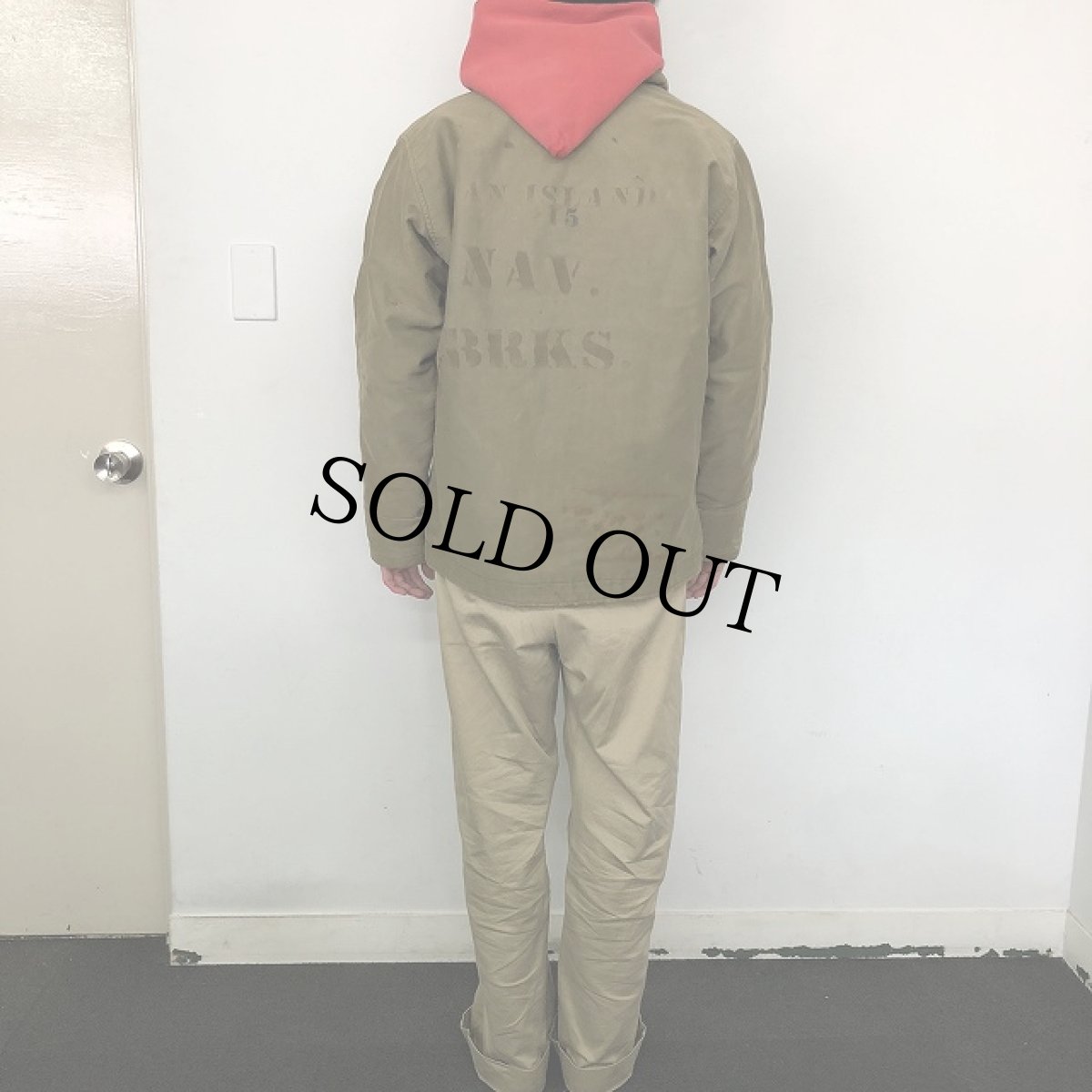 画像5: 40's U.S.NAVY N-1 ステンシル入り デッキジャケット SIZE 42 (5)