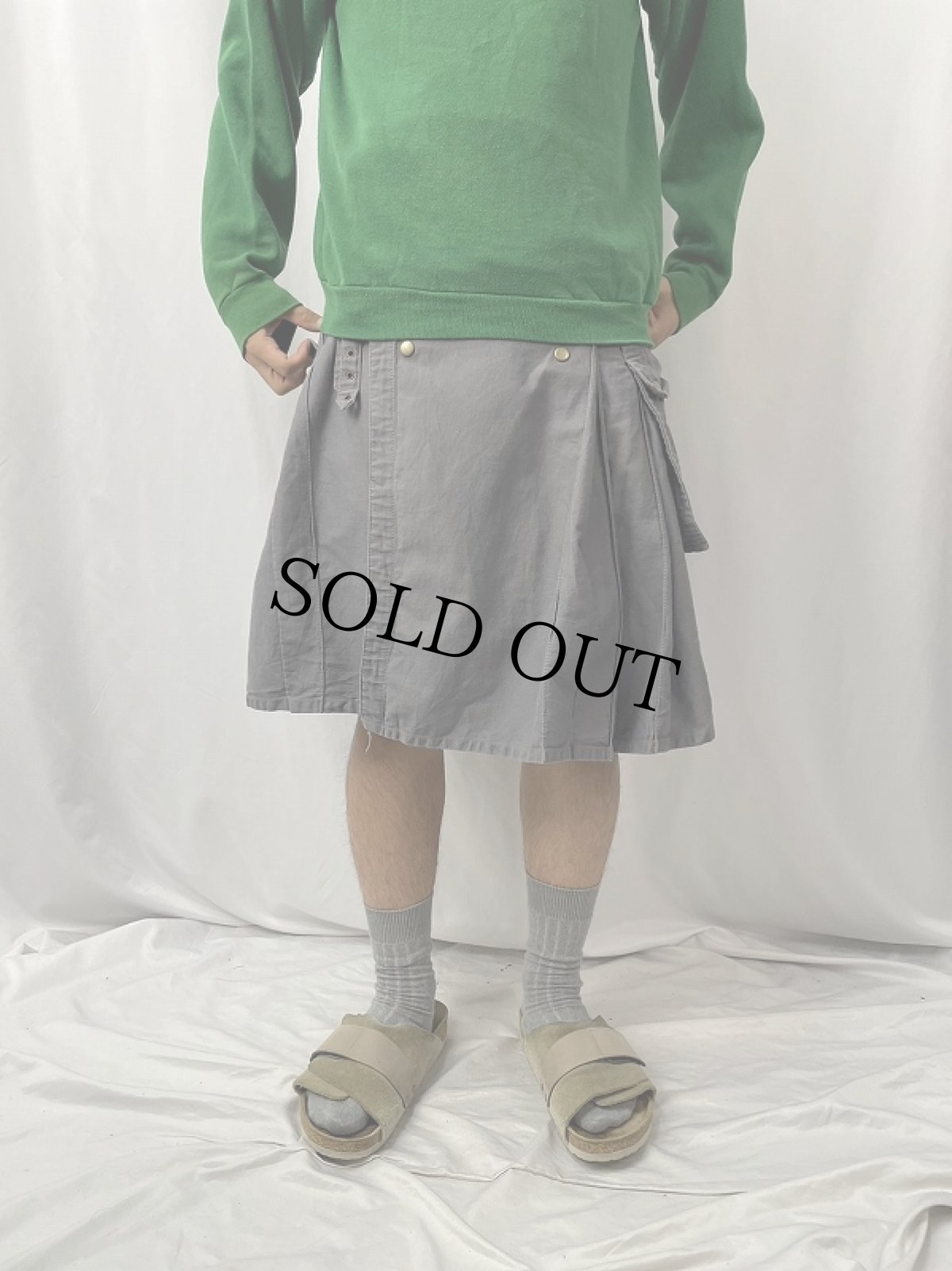 画像3: ポケットデザイン キルトスカート SIZE32 (3)