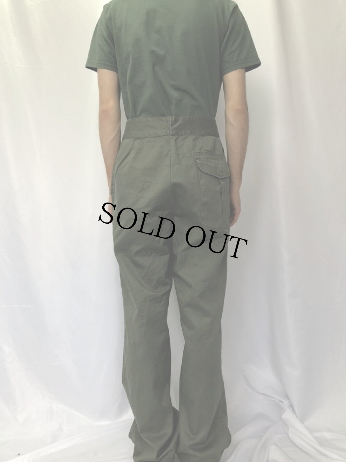 画像4: 70's オランダ軍 ベルテッドフィールドパンツ M (4)