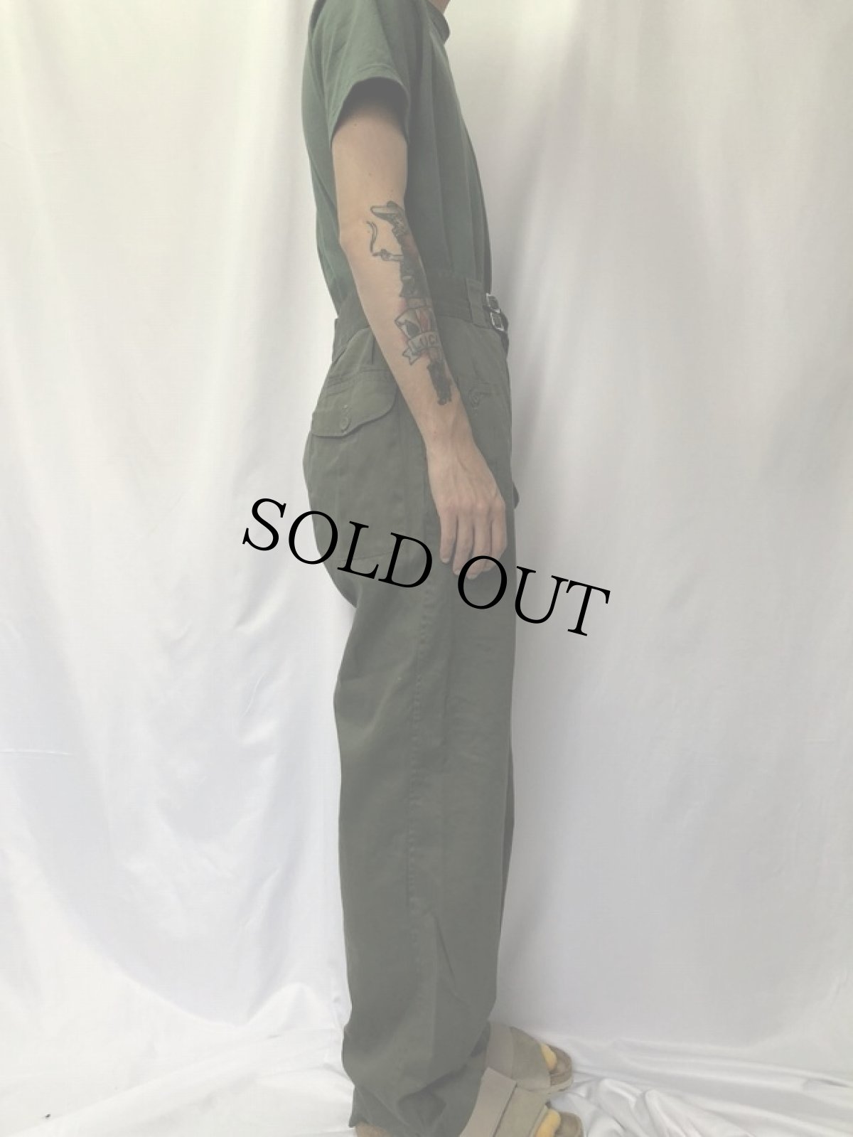 画像3: 70's オランダ軍 ベルテッドフィールドパンツ M (3)