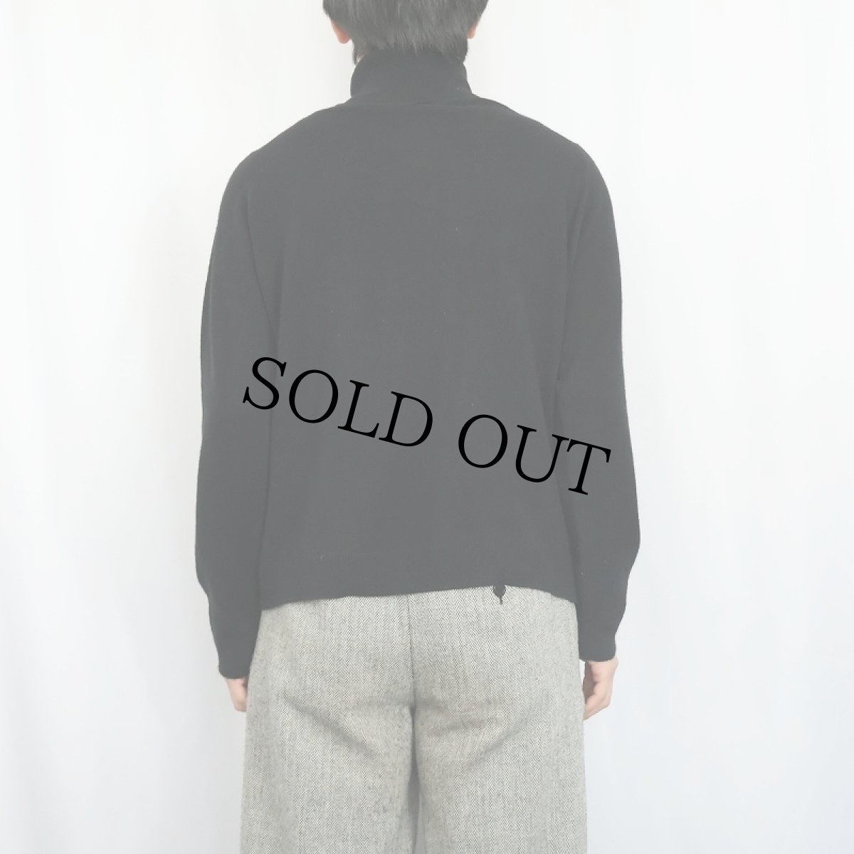 画像3: 90's Brooks Brothers SCOTLAND製 "ITALIAN CASHMERE" タートルネック カシミアニットセーター BLACK XL (3)
