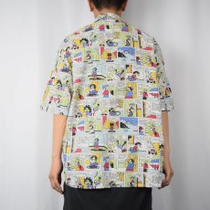 画像3: 80〜90's HOLLYWOOD コミック柄 シャツ L (3)
