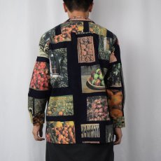 画像4: 【SALE】 90〜2000's ESPRIT 野菜柄 コットンオープンカラーシャツ M (4)