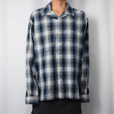 画像2: POLO SPORT RALPH LAUREN オンブレーチェック柄 コットン×レーヨン オープンカラーシャツ XL (2)