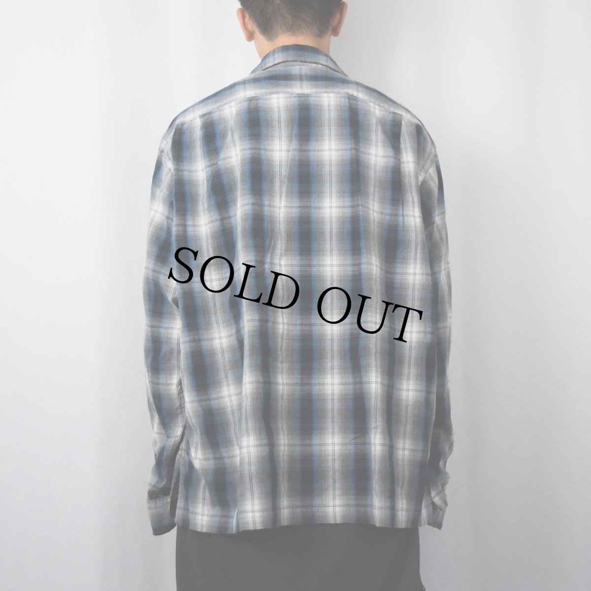 画像3: POLO SPORT RALPH LAUREN オンブレーチェック柄 コットン×レーヨン オープンカラーシャツ XL (3)