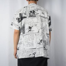 画像4: 80〜90's Disney MICKEY MOUSE USA製 キャラクター大判プリントTシャツ ONE SIZE (4)