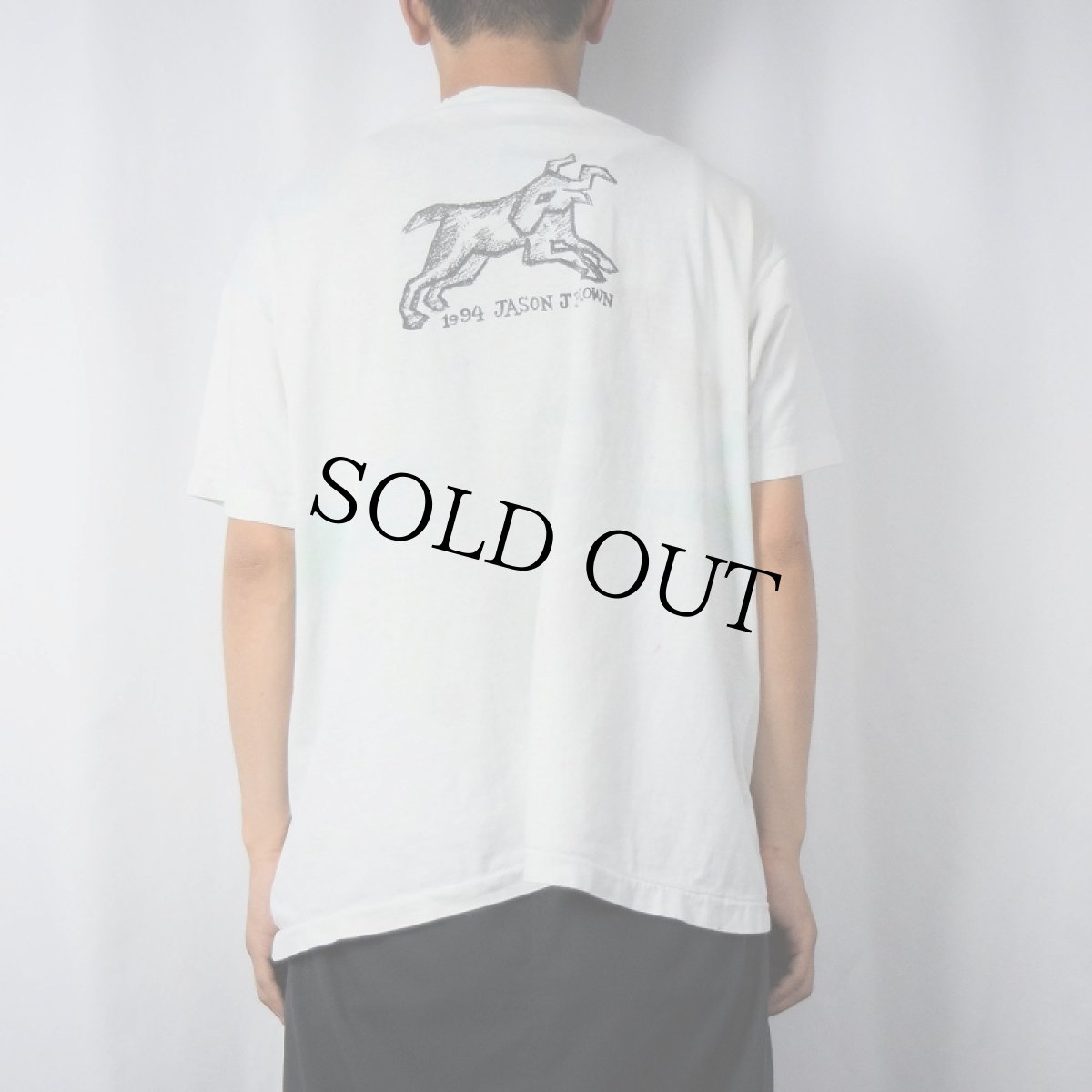 画像4: 90's JASON J.BROWN 三匹の子豚パロディ 大判プリントTシャツ XL (4)