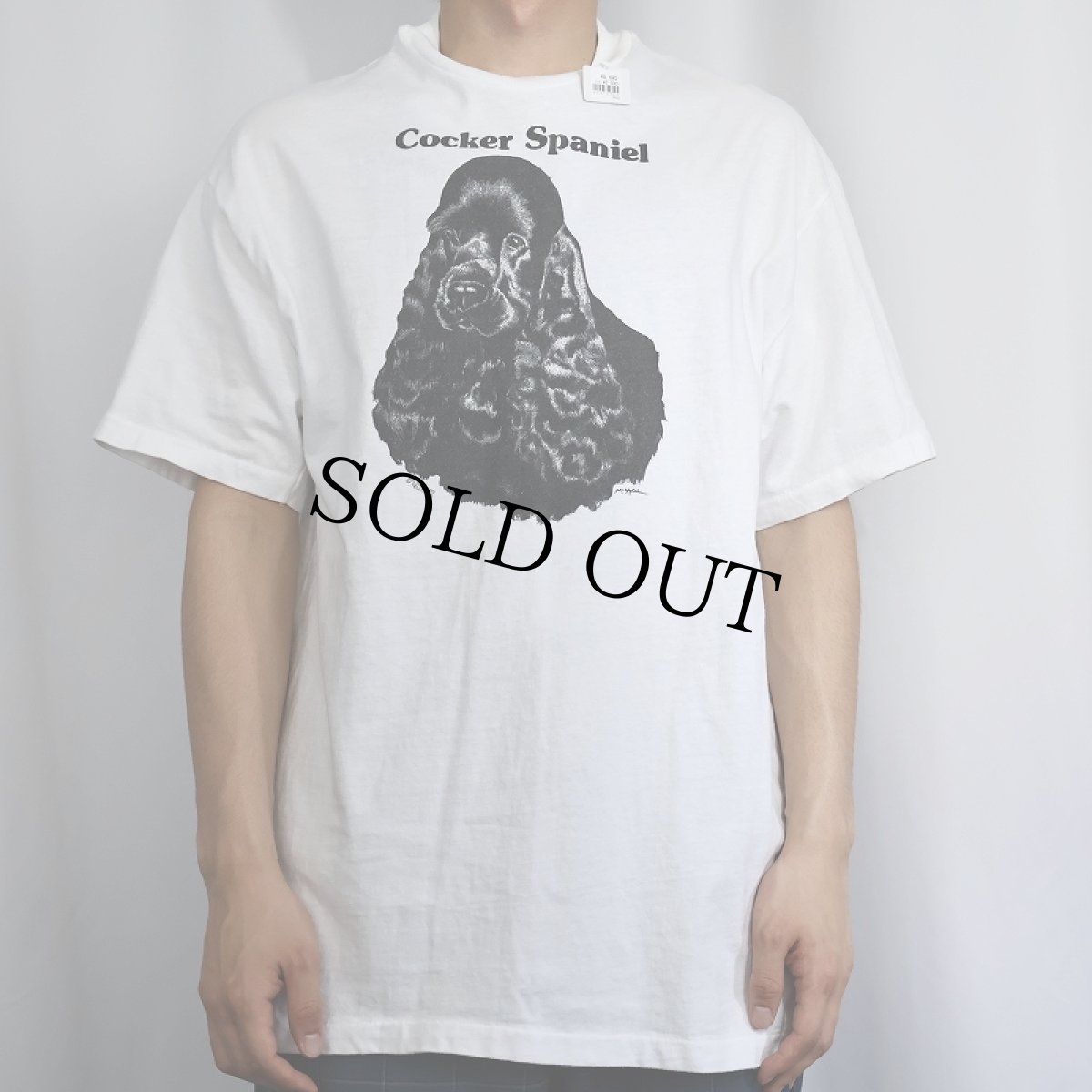 画像2: 90's USA製 "Cocker Spaniel" 犬プリントTシャツ L (2)