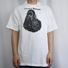 画像2: 90's USA製 "Cocker Spaniel" 犬プリントTシャツ L (2)