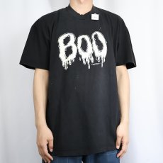 画像2: 90's USA製 "BOO" 蓄光プリントTシャツ BLACK XL (2)