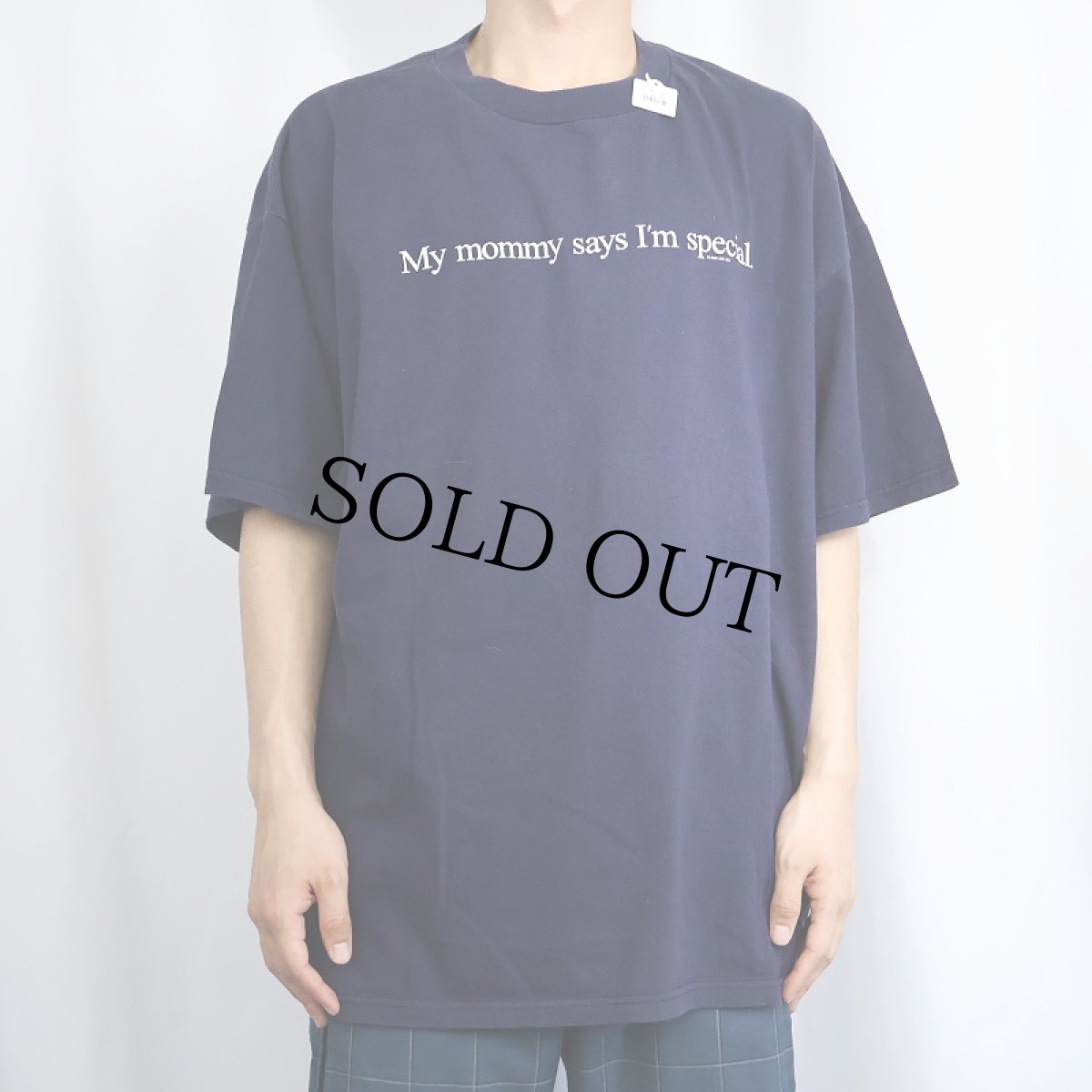 画像2: "My mommy says I'm special." メッセージプリントTシャツ NAVY XL (2)