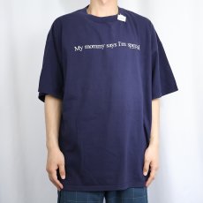 画像2: "My mommy says I'm special." メッセージプリントTシャツ NAVY XL (2)