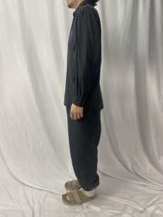画像5: シルクシャツ&シルクイージーパンツ BLACK SETUP (5)