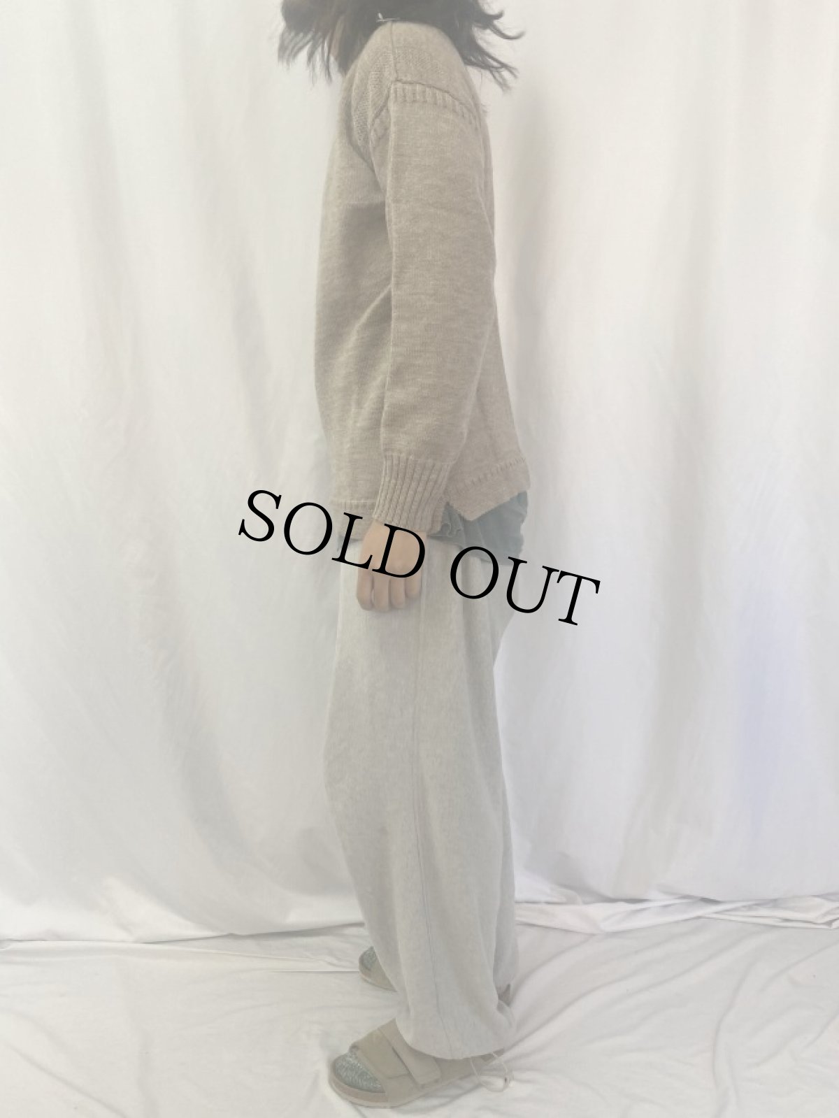 画像3: VINTAGE ガンジーセーター BEIGE (3)