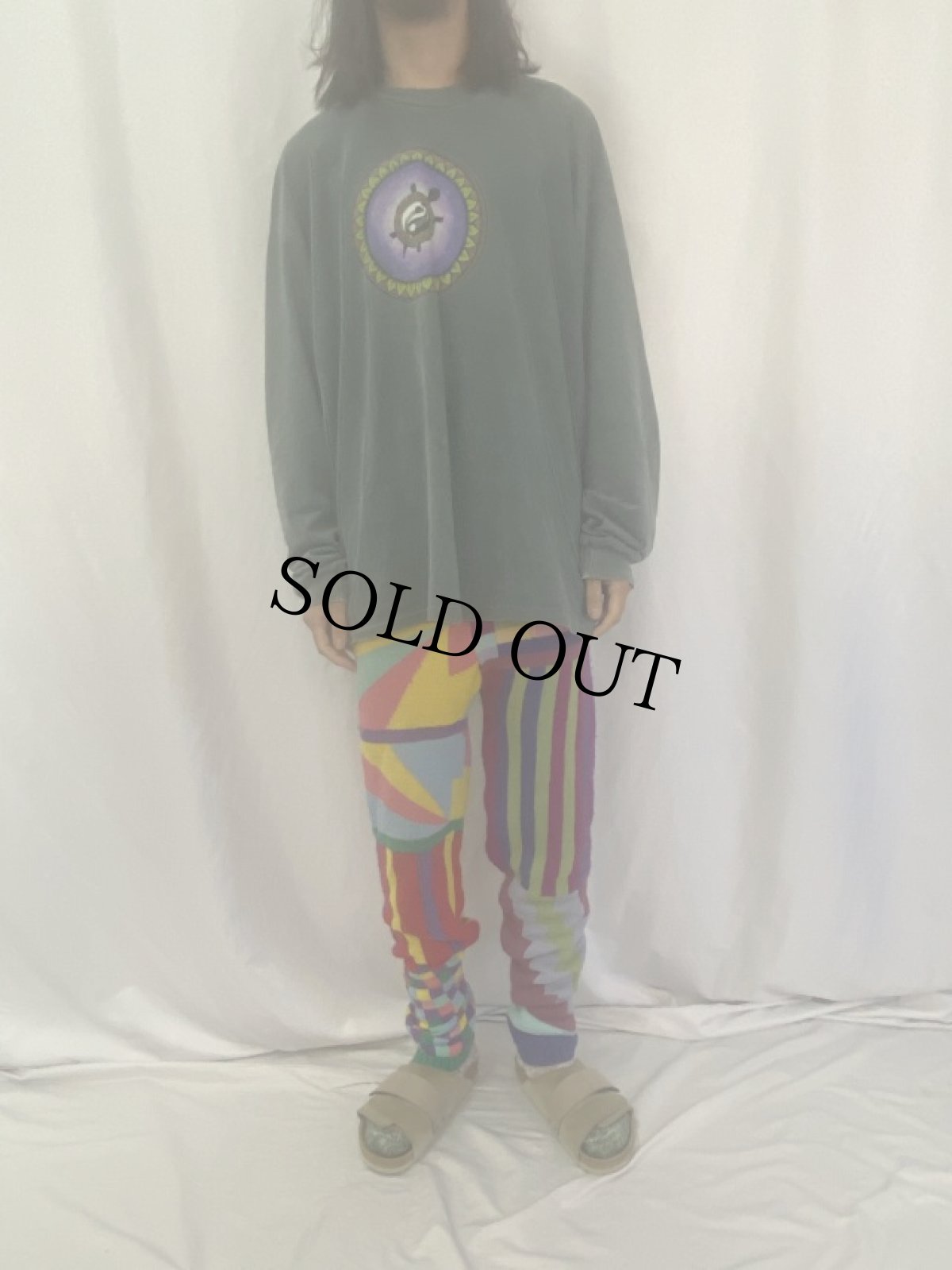 画像2: repetto FRANCE製 総柄 ニットイージーパンツ (2)