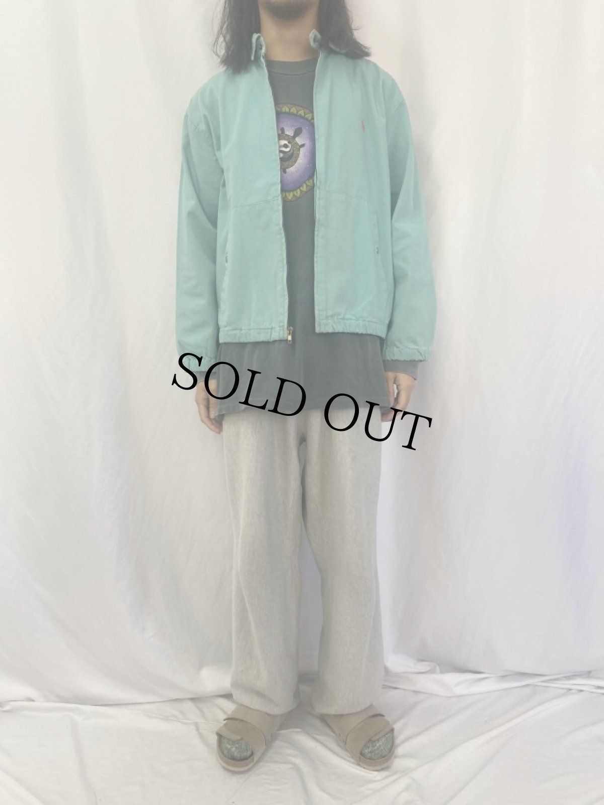 画像2: 90's Ralph Laure ロゴ刺繍 コットンスウィングトップ M (2)