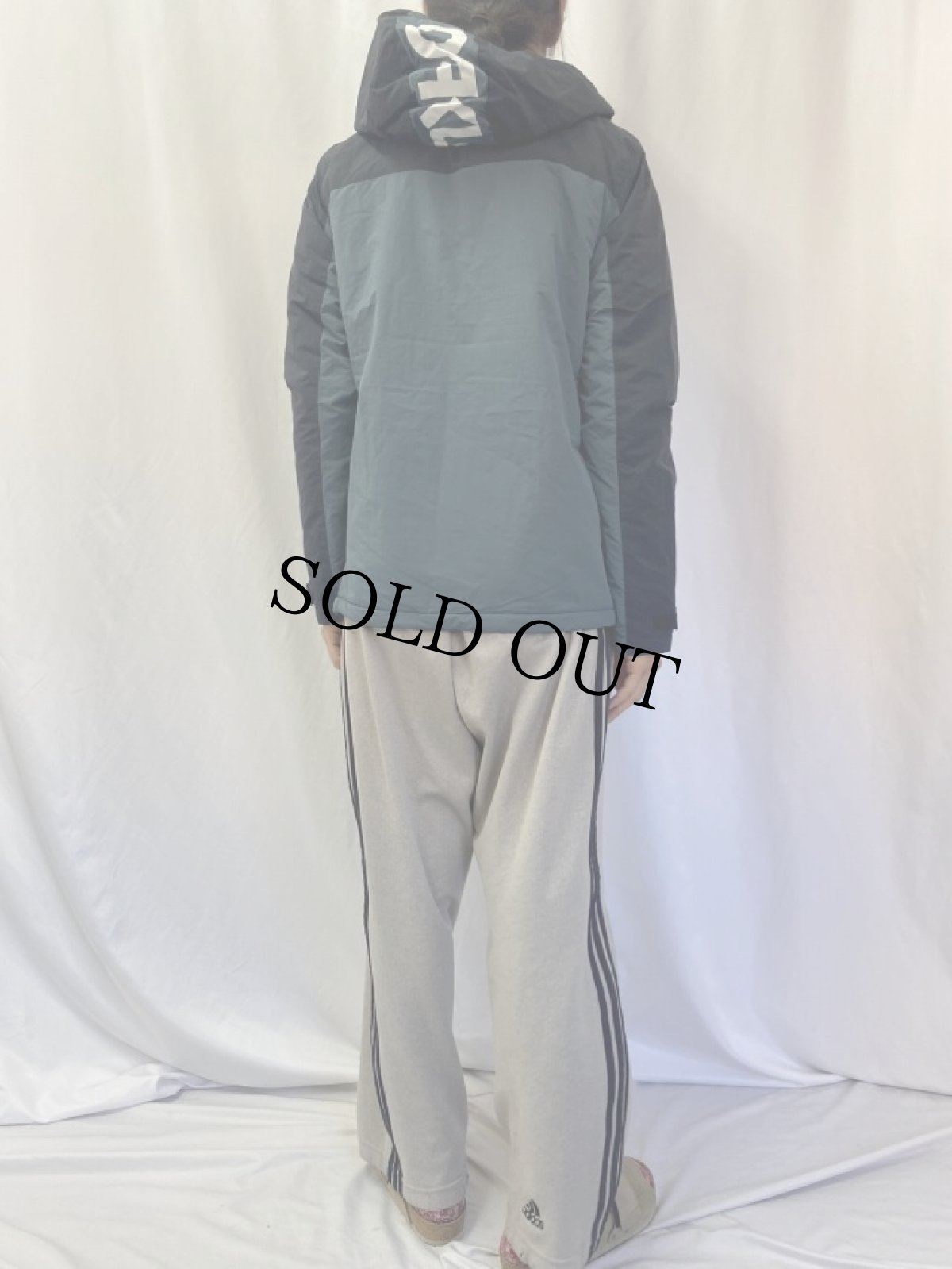 画像5: OAKLEY 中綿入り ロゴプリント アノラックパーカー L (5)