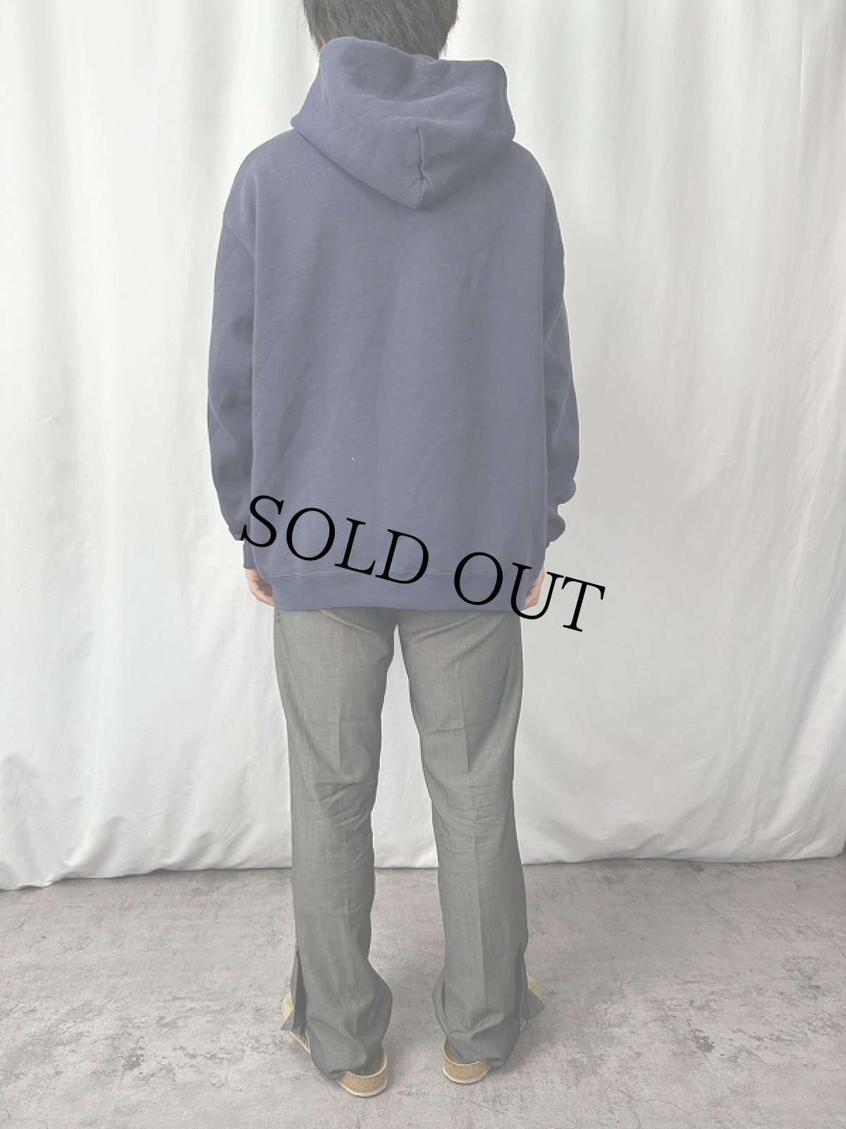 画像3: 90's Lee "Genuine Rabger Wear" プリント スウェットジップパーカー NAVY 2X (3)