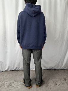 画像3: 90's Lee "Genuine Rabger Wear" プリント スウェットジップパーカー NAVY 2X (3)