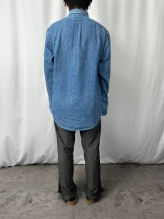 画像3: 90's Ralph Lauren USA製 ボタンダウン デニムシャツジャケット L (3)