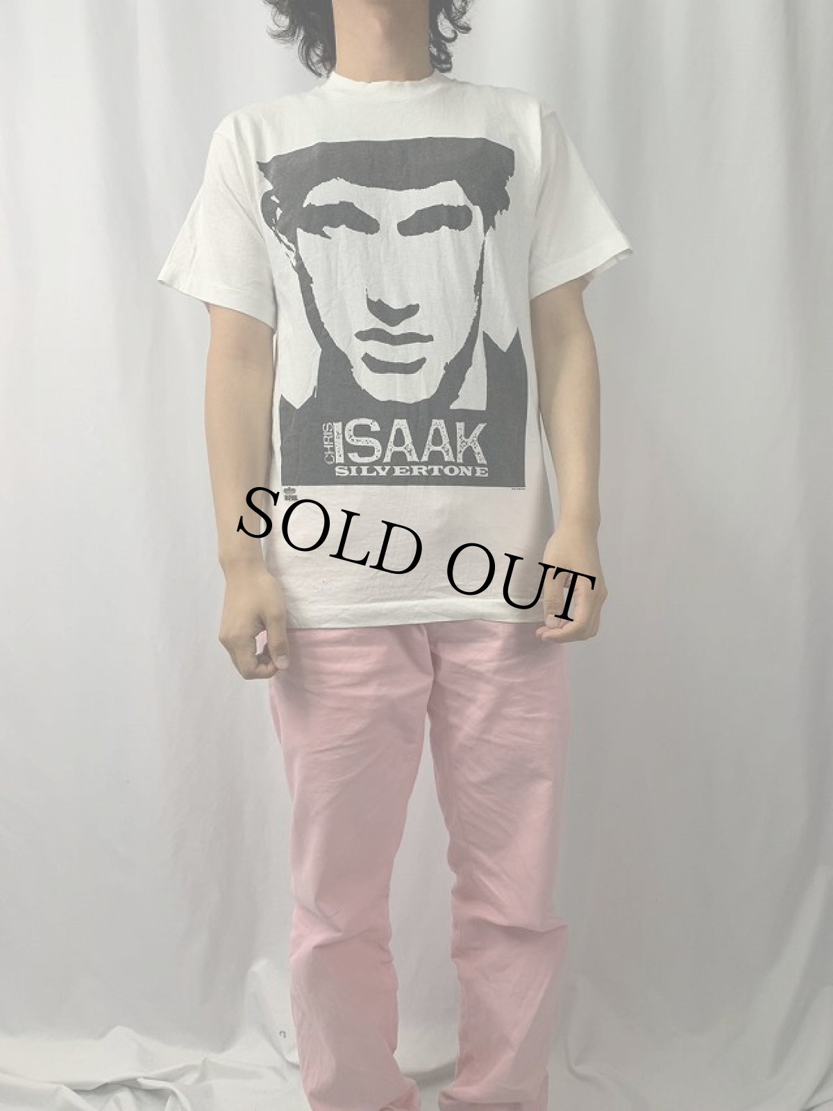 画像2: 90's Chris Isaak USA製 "SILVERTONE" サイン入り シンガーソングライターTシャツ M (2)