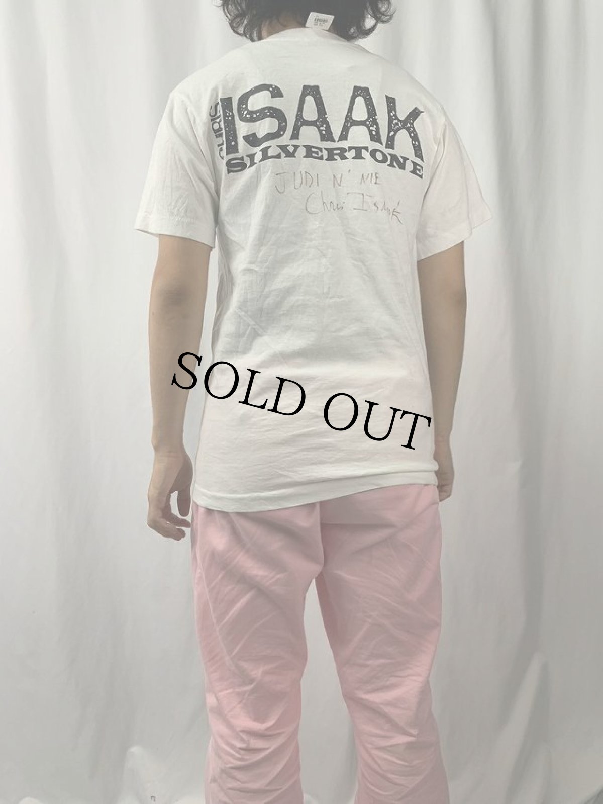 画像4: 90's Chris Isaak USA製 "SILVERTONE" サイン入り シンガーソングライターTシャツ M (4)