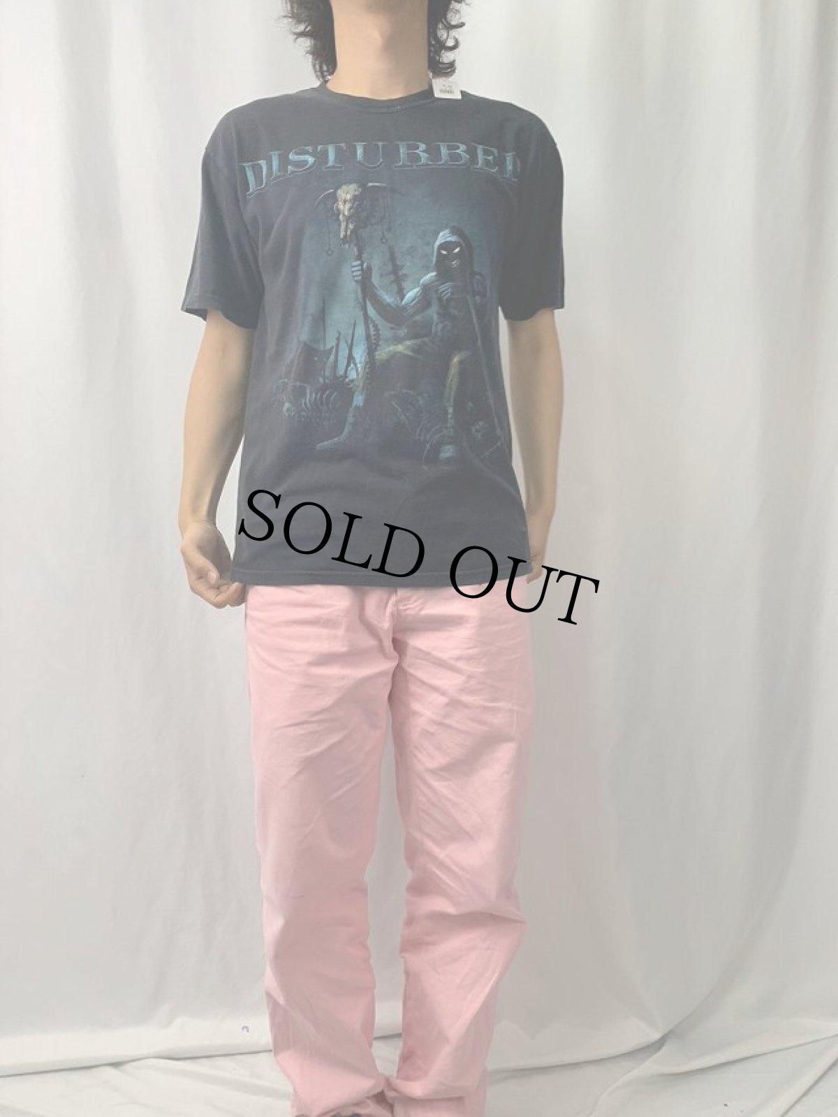 画像2: 2000's DISTURBED ヘヴィメタルバンドTシャツ BLACK M (2)