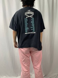 画像4: 90's THE DONNAS ガレージパンクバンド ツアーTシャツ BLACK 2XL (4)