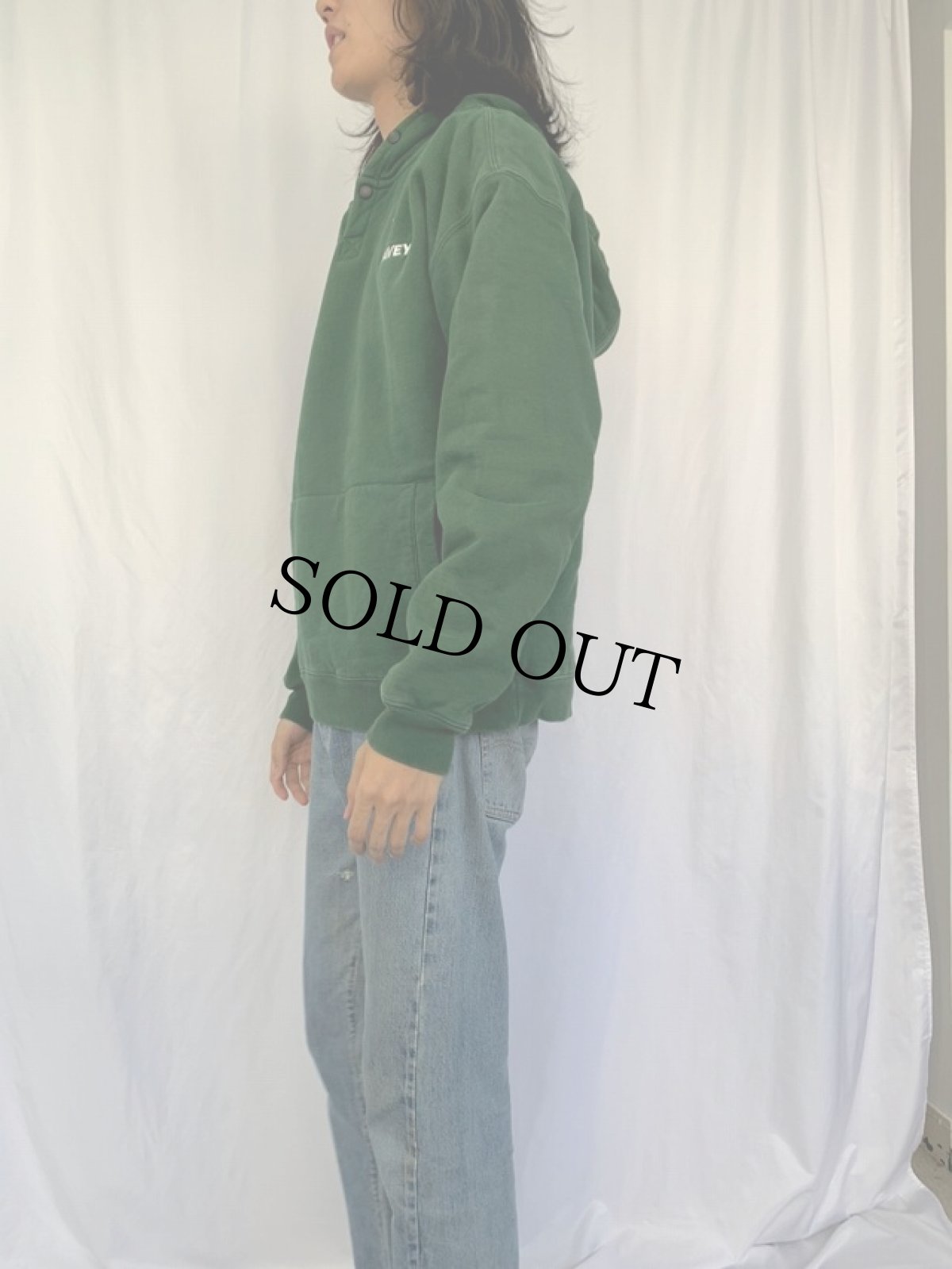 画像3: Arborwear "DAVEY" ロゴ刺繍スウェットフーディ L (3)