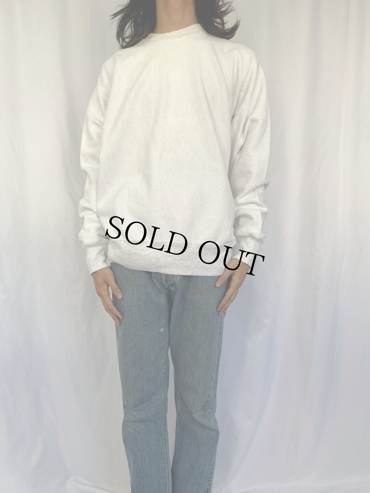 画像2: Champion REVERSE WEAVE インサイドアウトデザインスウェット L (2)