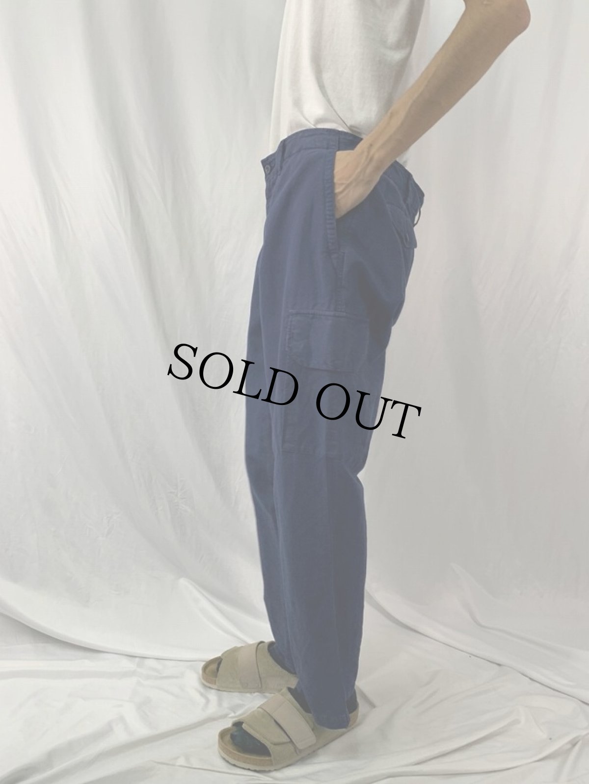 画像3: POLO Ralph Lauren リネン×コットン カーゴパンツ W35 (3)