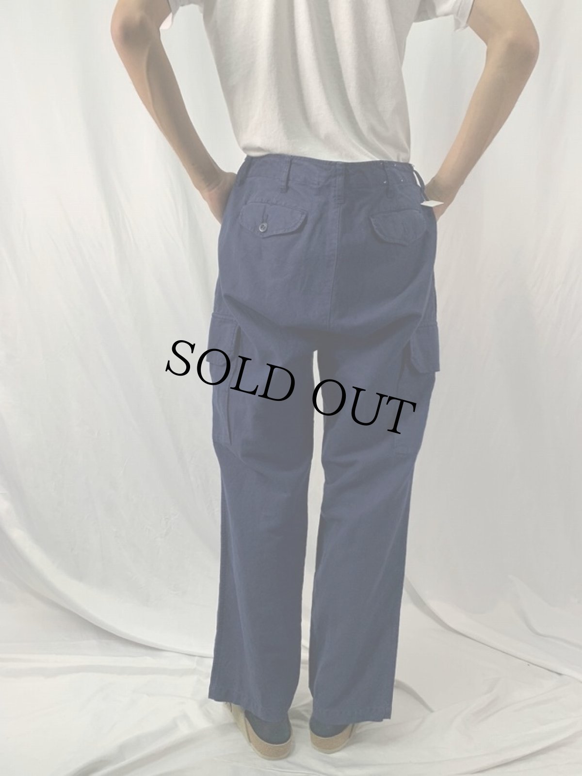 画像4: POLO Ralph Lauren リネン×コットン カーゴパンツ W35 (4)