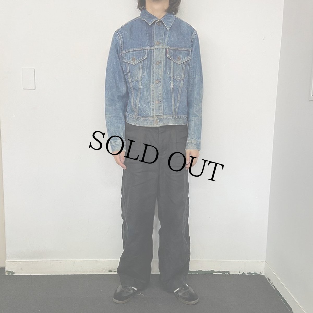 画像2: 60's LEVI'S 557 3rd デニムジャケット size44 (2)