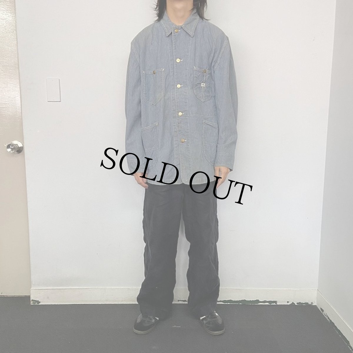 画像2: 60's Lee 96-J ピンストライプ カバーオール size46 (2)