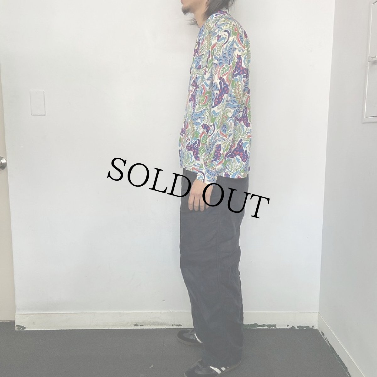 画像3: 40's Artvogue Rayon L/S Hawaiian shirts M (3)