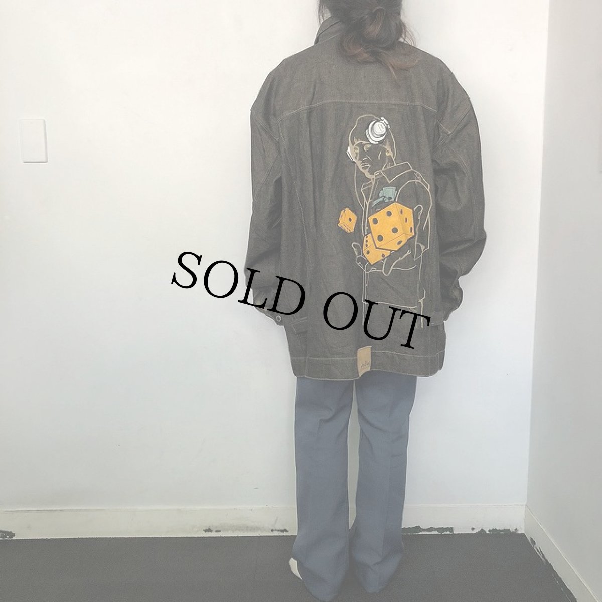 画像3: 90's 刺繍入り デニムジャケット XXL (3)