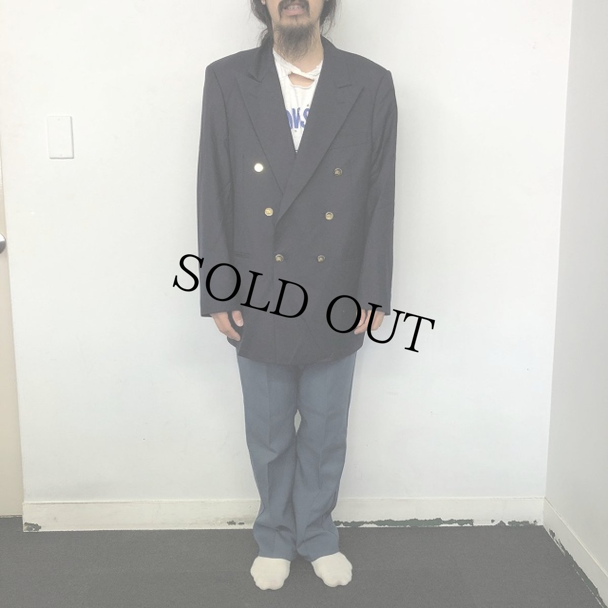 画像2: 80〜90's Burberrys ダブルブレスト ウールテーラードジャケット (2)