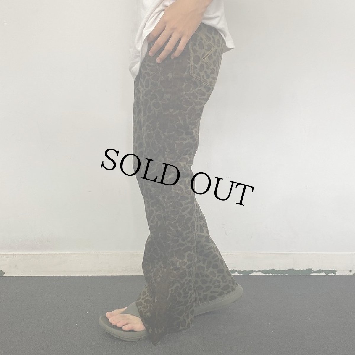 画像4: STRANGE TRIP "LOOSE ROCKER PANTS" GREEN LEOPARD 【M】 (4)