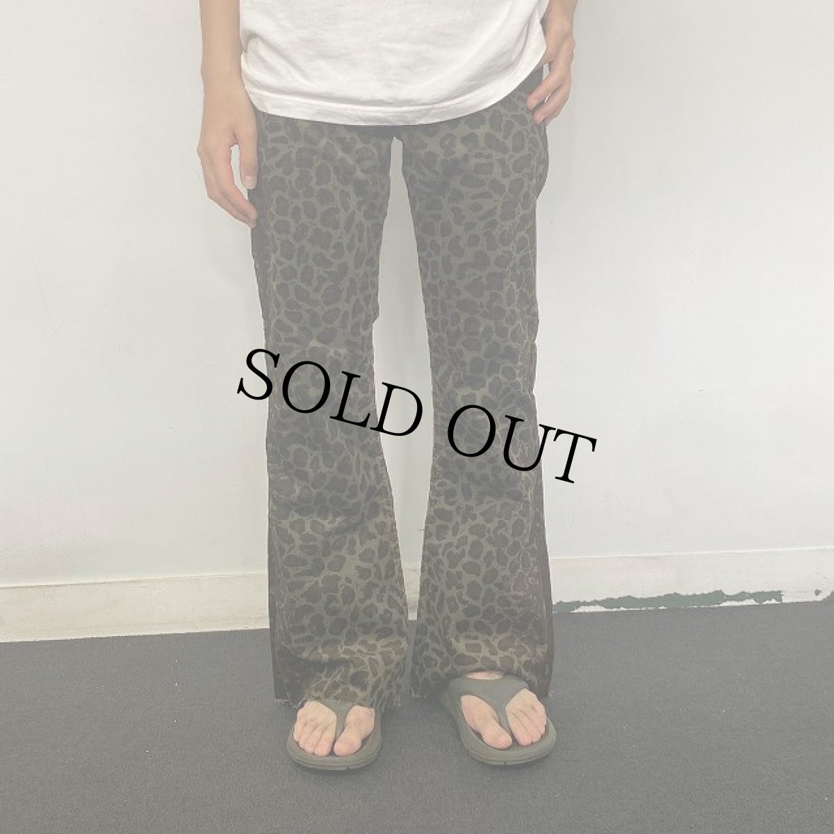 画像3: STRANGE TRIP "LOOSE ROCKER PANTS" GREEN LEOPARD 【M】 (3)