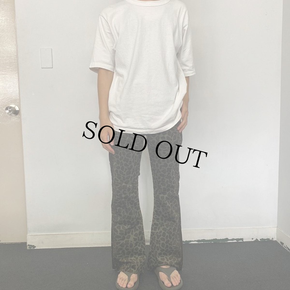 画像2: STRANGE TRIP "LOOSE ROCKER PANTS" GREEN LEOPARD 【M】 (2)